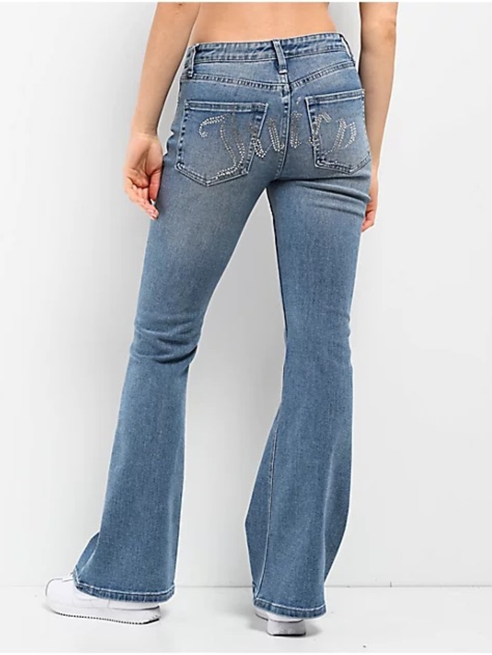 Juicy Couture Rhinestone Low Rise Flare Jeans